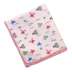 Soft Cotton Baby Blanket – Lightweight, Reversible, Newborns.