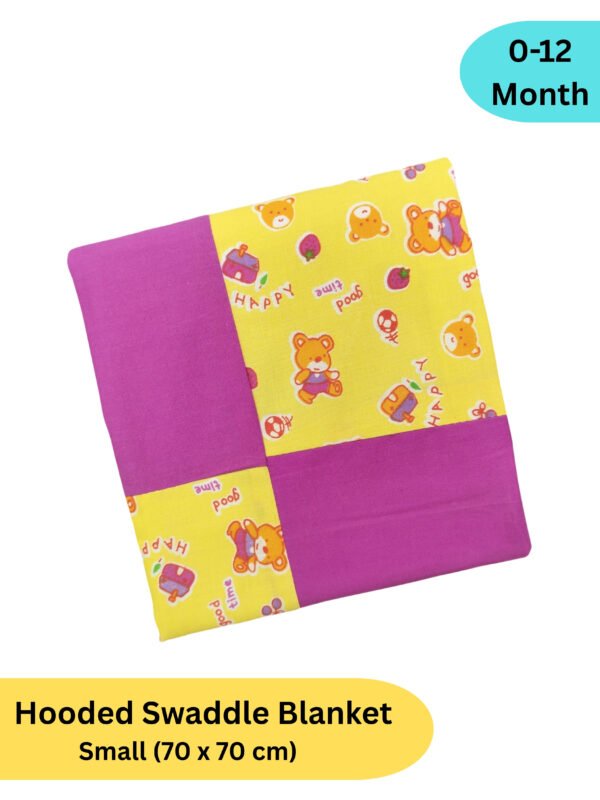 Hooded Cotton Baby Blanket for Newborns (0-12 months) - Image 4