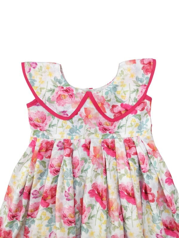 Soft Cotton Knee-Length Casual Dress for Baby Girls - Image 2