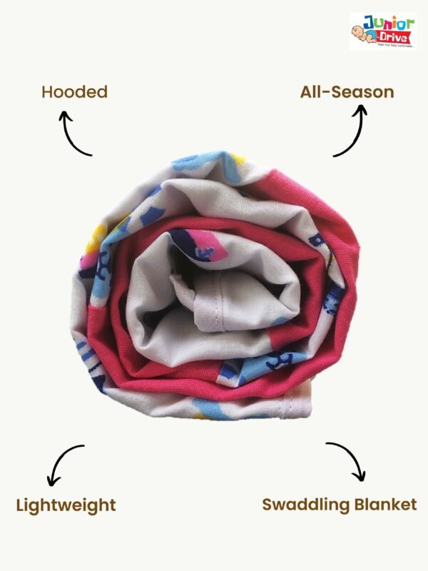 Hooded Cotton Baby Blanket for Newborns (0-12 months) - Image 11