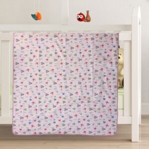Soft Cotton Baby Blanket – Lightweight, Reversible, Newborns.