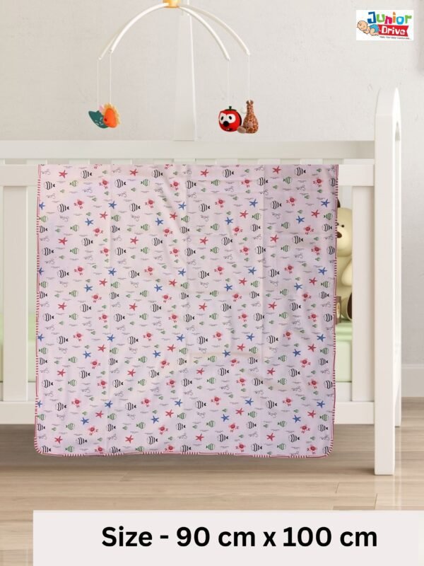 Soft Cotton Baby Blanket – Lightweight, Reversible, Newborns. - Image 2