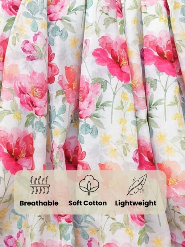 Soft Cotton Knee-Length Casual Dress for Baby Girls - Image 6