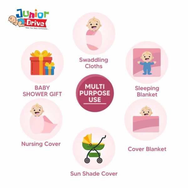 Soft Cotton Baby Blanket – Lightweight, Reversible, Newborns. - Image 7