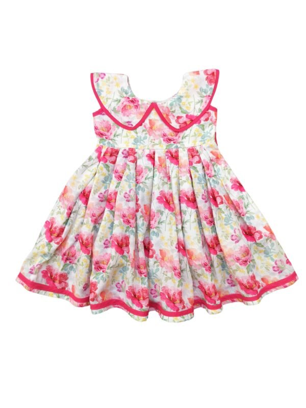 Soft Cotton Knee-Length Casual Dress for Baby Girls