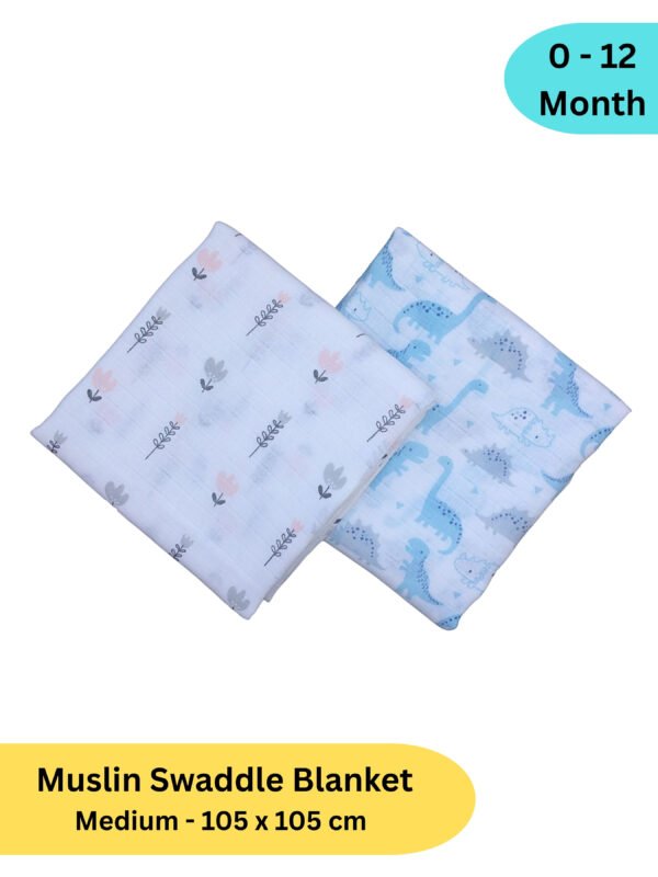 Cotton Muslin Swaddle Blanket – Multi-Purpose. - Image 2