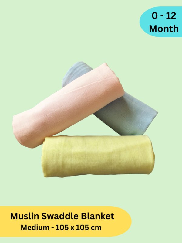 Cotton Muslin Swaddle Blanket – Multi-Purpose. - Image 7