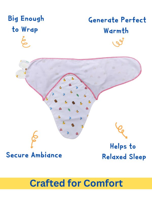 Cotton Swaddle Wrap-Newborn Sleeping Bag - Image 8