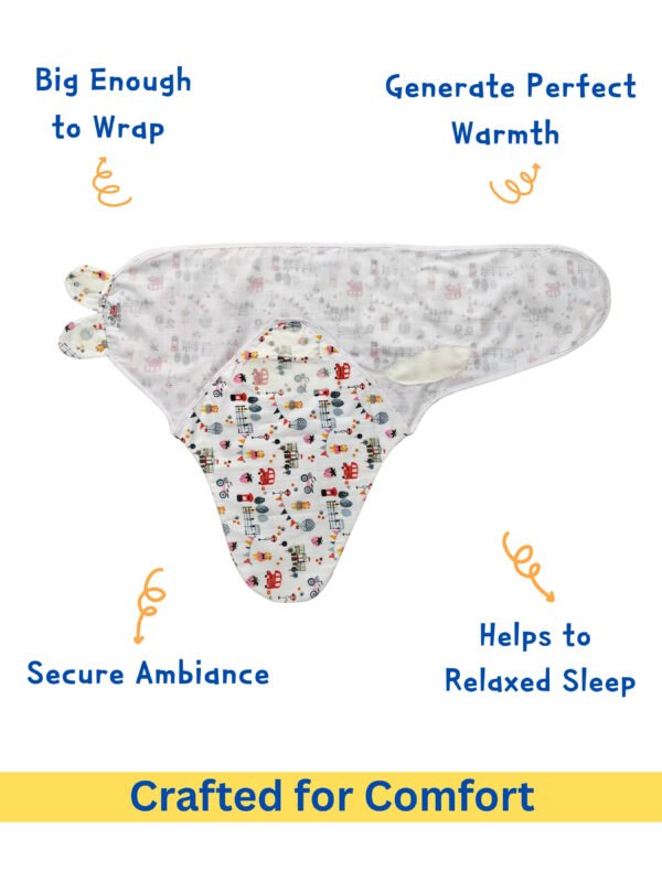 Cotton Swaddle Wrap-Newborn Sleeping Bag - Image 3