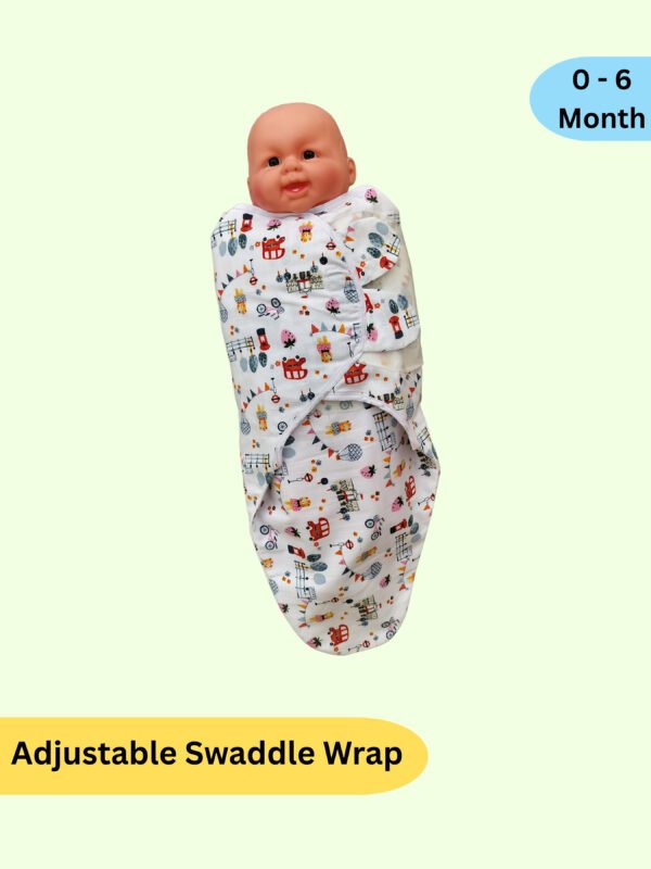 Cotton Swaddle Wrap-Newborn Sleeping Bag - Image 4