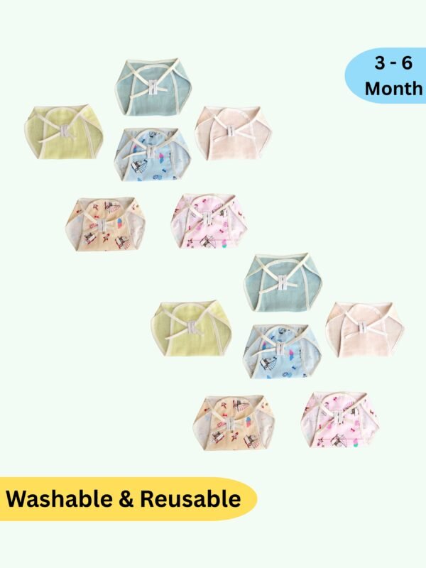Soft Cotton Langot Set for Newborns - Multicolor, Reusable. - Image 7