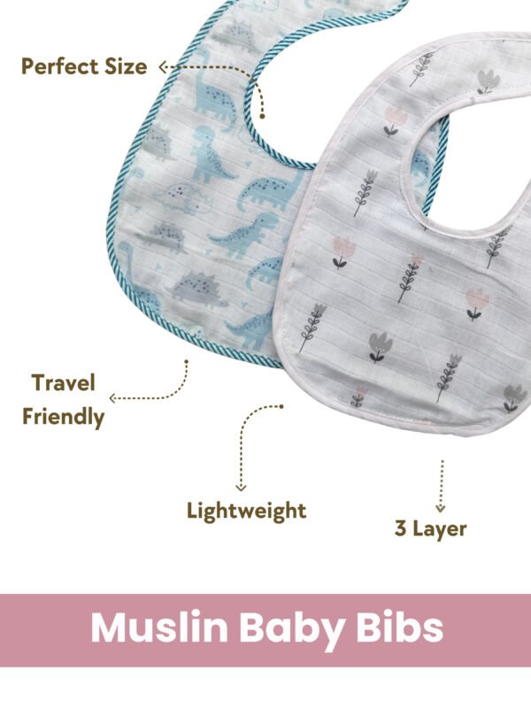 Cotton Baby Bibs – Soft Absorbent Multicolor Set - Image 6