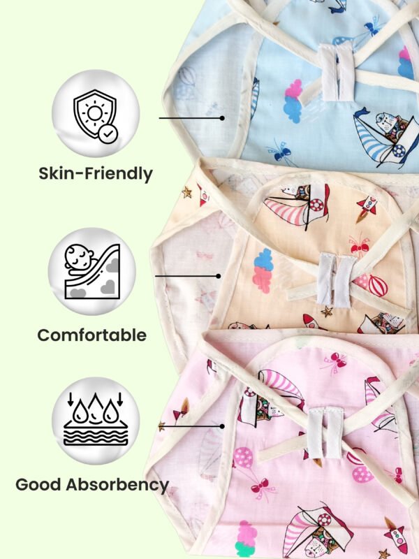 Soft Cotton Langot Set for Newborns - Multicolor, Reusable. - Image 6