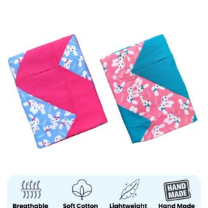 Soft Cotton Baby Blankets for Newborns (0-2 years)-Pack of 2