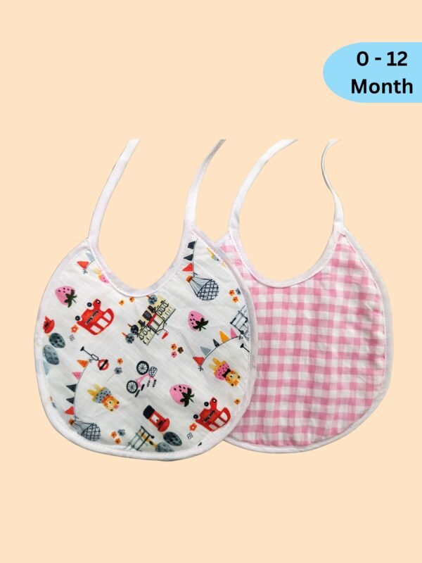 Cotton Baby Bibs – Soft Absorbent Multicolor Set - Image 4