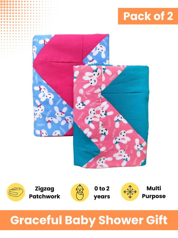 Soft Cotton Baby Blankets for Newborns (0-2 years)-Pack of 2 - Image 4