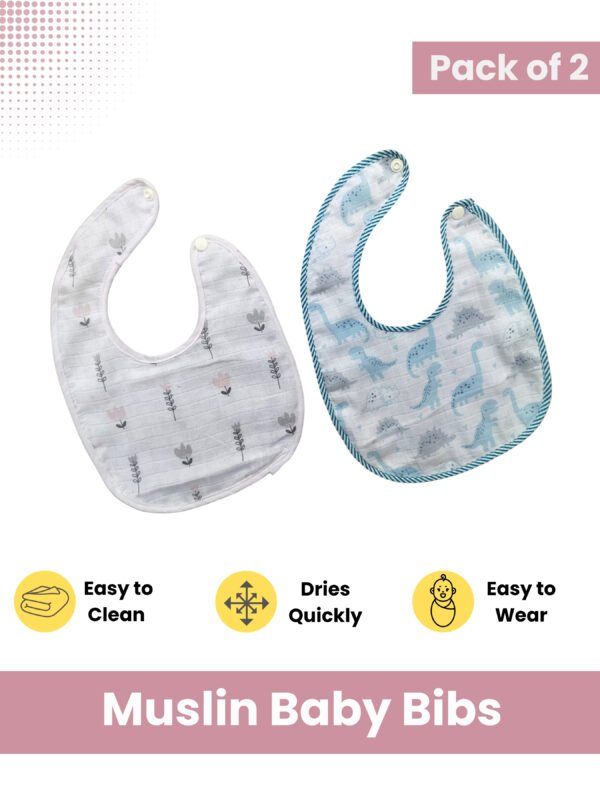 Cotton Baby Bibs – Soft Absorbent Multicolor Set - Image 7