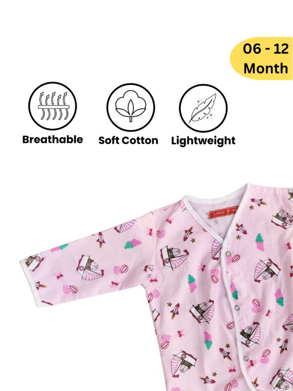 Cotton Baby Shirts Set – Multicolor, Pack of 3 - (6-12 Months) - Image 3