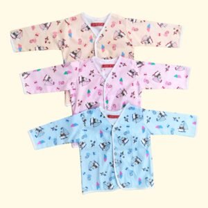 Cotton Baby Shirts Set – Multicolor, Pack of 3 – (6-12 Months)
