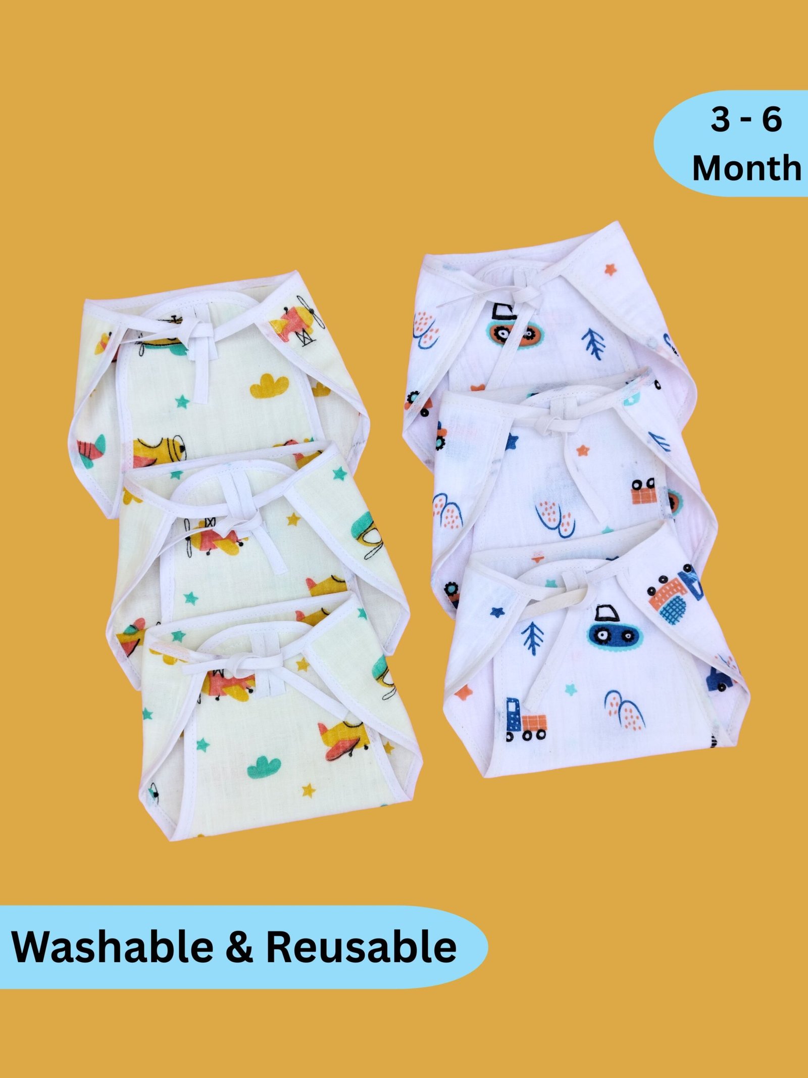 Soft Muslin Cotton Langot Set for Newborns - Multicolor - Image 7